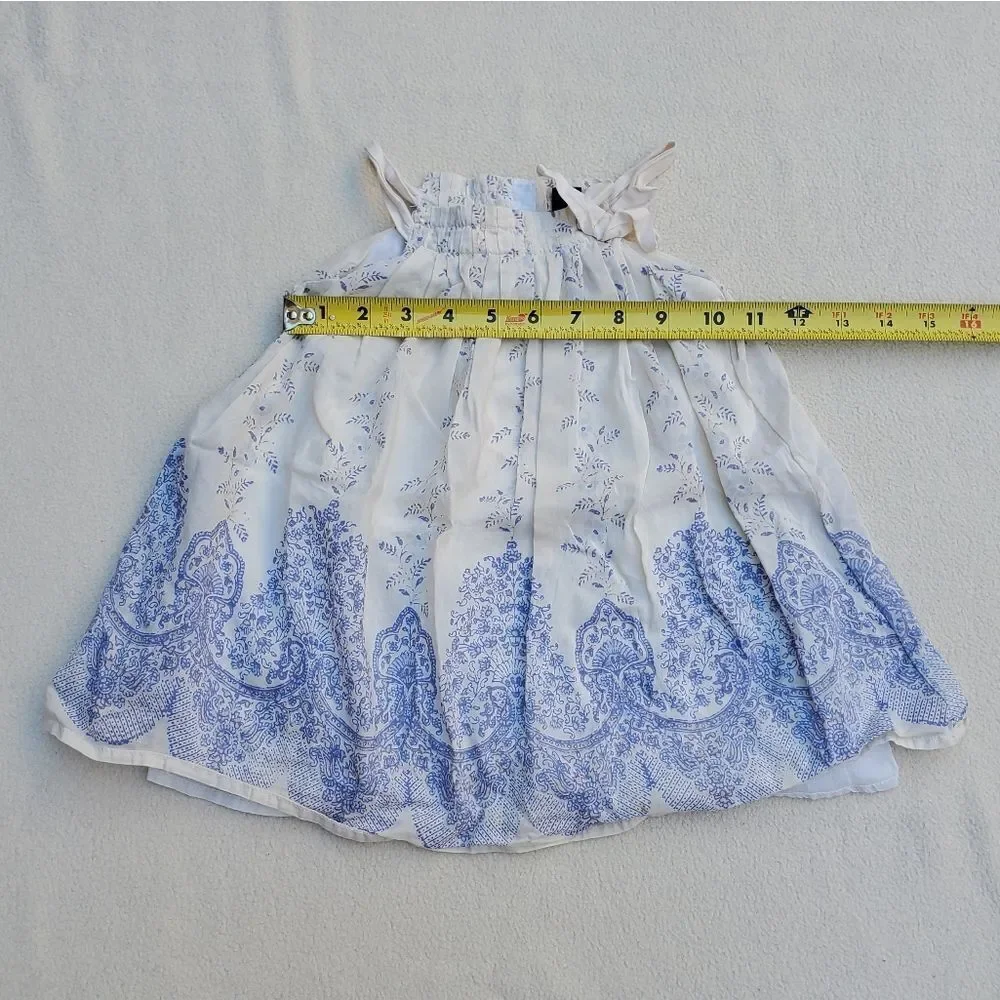 Baby Gap blue and white floral boho dress Size 12-18 Months